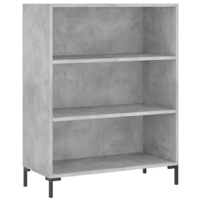 Knjižna omara - Knjižni regal betonsko siva 69,5x32,5x90 cm inženirski les