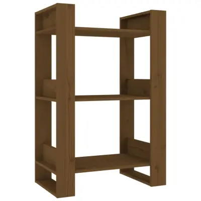 Knjižna omara - Knjižni regal medeno rjava 60x35x91 cm trden les