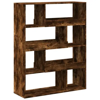 Knjižna omara - Knjižni regal dimljeni hrast 100x33x125,5 cm inženirski les