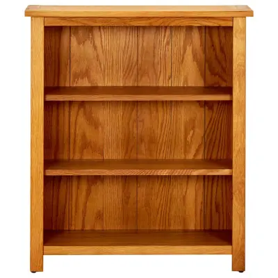 Knjižna omara - Knjižni regal 3-nadstropna 70x22,5x82 cm trdna hrastovina