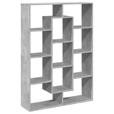 Knjižna omara - Knjižni regal betonsko siva 102x29x143 cm inženirski les