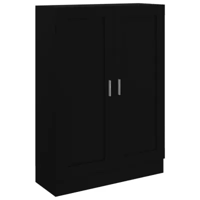 Knjižna omara - Knjižni regal črna 82,5x30,5x115 cm inženirski les