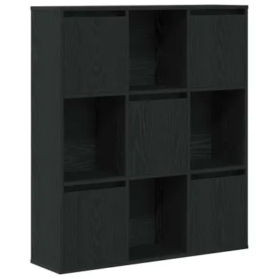 Knjižna omara - Knjižni regal črna hrast 89x24x101,5 cm inženirski les