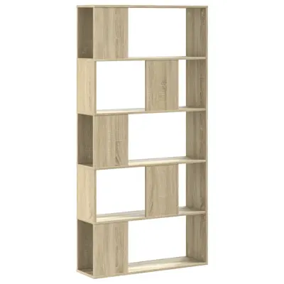 Knjižna omara - Knjižni regal 5-nadstr. sonoma hrast 80,5x23,5x162,5cm inž. les
