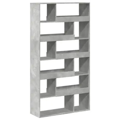 Knjižna omara - Knjižni regal betonsko siva 100x33x187,5 cm inženirski les