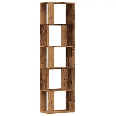 Knjižna omara - Knjižni regal starinski les 45x24x159 cm inženirski les