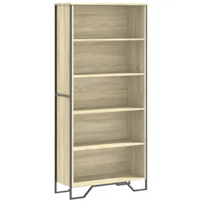 Knjižna omara - Knjižni regal sonoma hrast 80x31x169 cm inženirski les