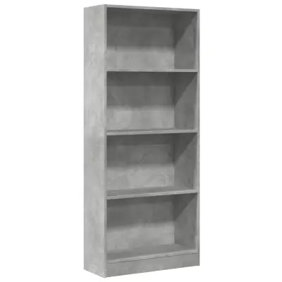 Knjižna omara - Knjižni regal betonsko siva 60x24x143 cm inženirski les