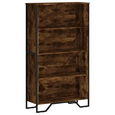 Knjižna omara - Knjižni regal dimljeni hrast 80x31x137,5 cm inženirski les