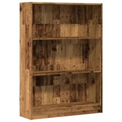 Knjižna omara - Knjižni regal starinski les 80x24x109 cm inženirski les
