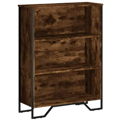 Knjižna omara - Knjižni regal dimljeni hrast 80x31x106 cm inženirski les