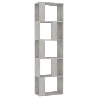 Knjižna omara - Knjižni regal betonsko siva 45x24x159 cm iverna plošča