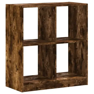 Knjižna omara - Knjižni regal dimljeni hrast 68,5x32x75 cm inženirski les