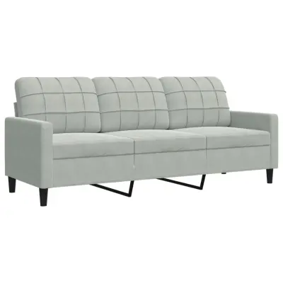 kavč - Sofa - Kanape svetlo siv 180 cm žamet
