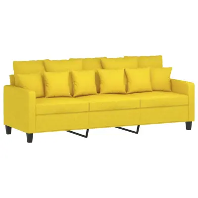 kavč - Sofa - Kanape svetlo rumen 180 cm blago