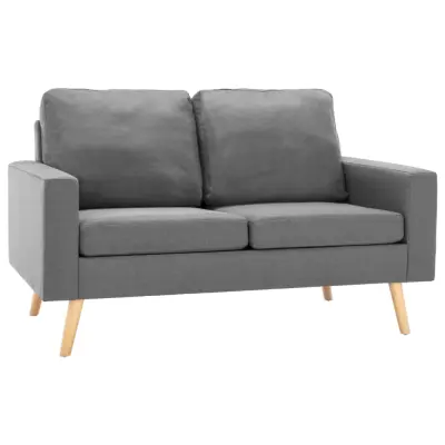 kavč - Sofa - Kanape dvosed svetlo sivo blago