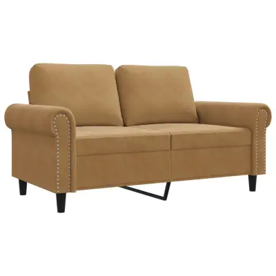 kavč - Sofa - Kanape dvosed rjav 120 cm žamet