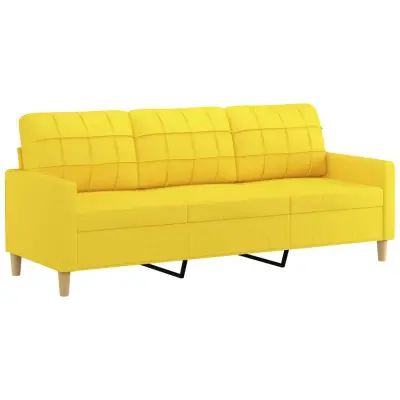 kavč - Sofa - Kanape svetlo rumen 180 cm blago