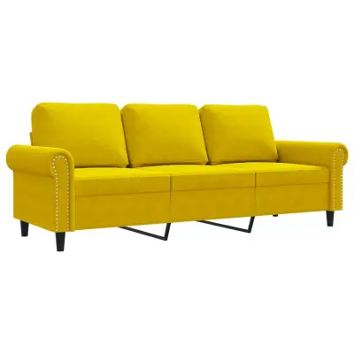 kavč - Sofa - Kanape rumen 180 cm žamet