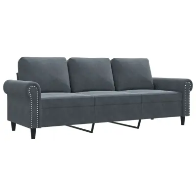 kavč - Sofa - Kanape temno siv 180 cm žamet