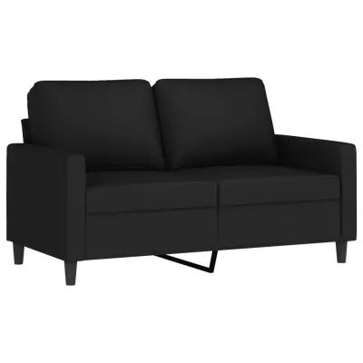 kavč - Sofa - Kanape dvosed črn 120 cm žamet