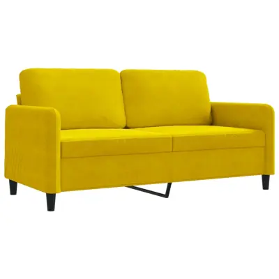 kavč - Sofa - Kanape dvosed rumen 140 cm žamet