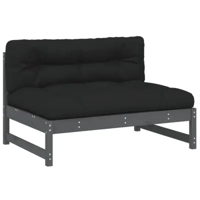 Sredinski kavč - Sofa - Kanape siv 120x80 cm trdna borovina