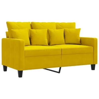 kavč - Sofa - Kanape dvosed rumen 120 cm žamet