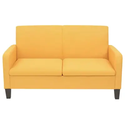 kavč - Sofa - Kanape dvosed 135x65x76 cm rumene barve