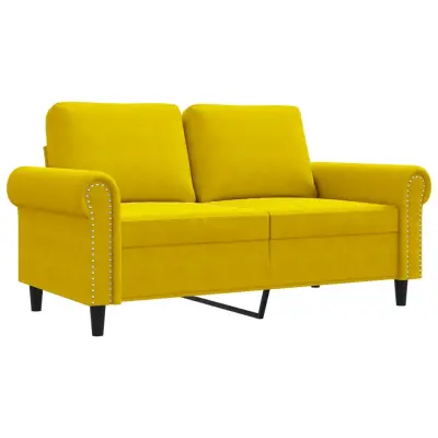 kavč - Sofa - Kanape dvosed rumen 120 cm žamet