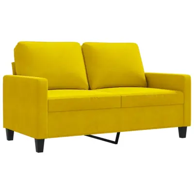 kavč - Sofa - Kanape dvosed rumen 120 cm žamet