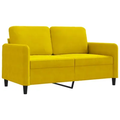 kavč - Sofa - Kanape dvosed rumen 120 cm žamet