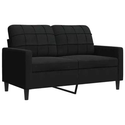 kavč - Sofa - Kanape dvosed črn 120 cm žamet