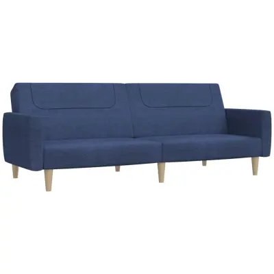 kavč - Sofa - Kanape dvosed z ležiščem modro blago