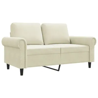 kavč - Sofa - Kanape dvosed krem 120 cm žamet