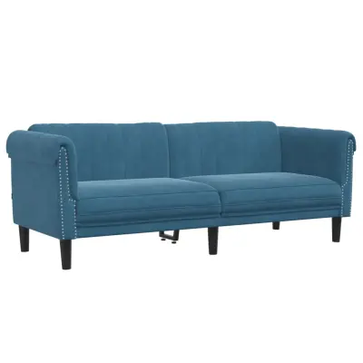 kavč - Sofa - Kanape trosed modra žamet