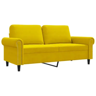 kavč - Sofa - Kanape dvosed rumen 140 cm žamet