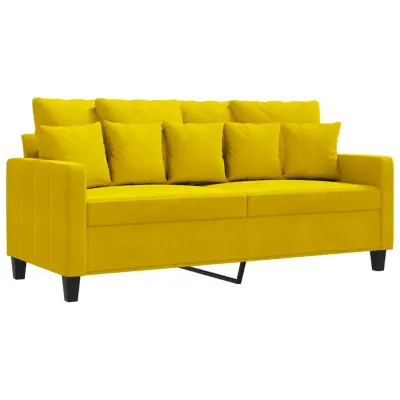 kavč - Sofa - Kanape dvosed rumen 140 cm žamet