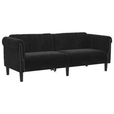 kavč - Sofa - Kanape trosed črna žamet