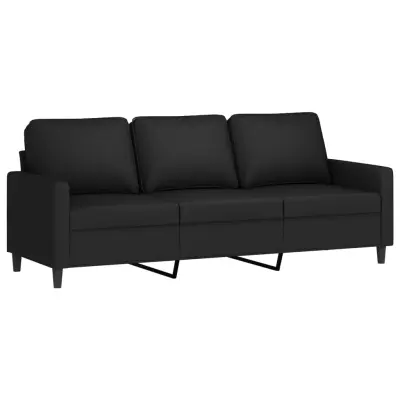 kavč - Sofa - Kanape trosed črn 180 cm žamet