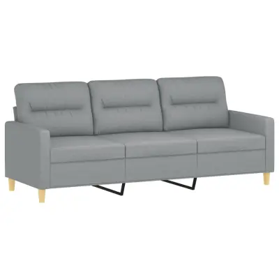 kavč - Sofa - Kanape trosed svetlo siv 180 cm blago