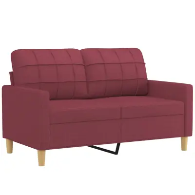 Dvosed kavč - Sofa - Kanape vinsko rdeč 120 cm blago