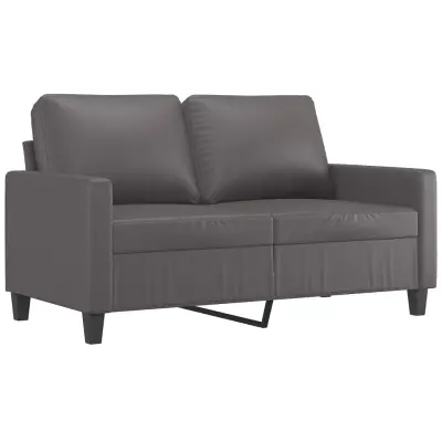Dvosed kavč - Sofa - Kanape siva 120 cm umetno usnje