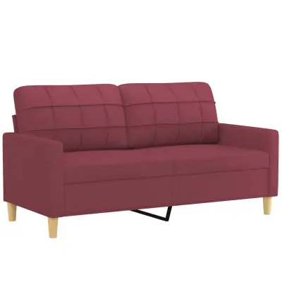 kavč - Sofa - Kanape dvosed vinsko rdeč 140 cm blago