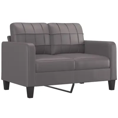 Dvosed kavč - Sofa - Kanape siva 120 cm umetno usnje
