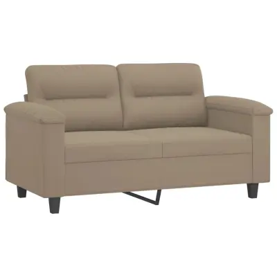 kavč - Sofa - Kanape dvosed taupe 120 cm tkanina iz mikrovlaken