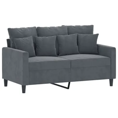 Dvosed kavč - Sofa - Kanape temno siv 120 cm žamet