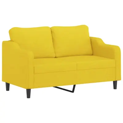 Dvosed kavč - Sofa - Kanape svetlo rumen 140 cm blago