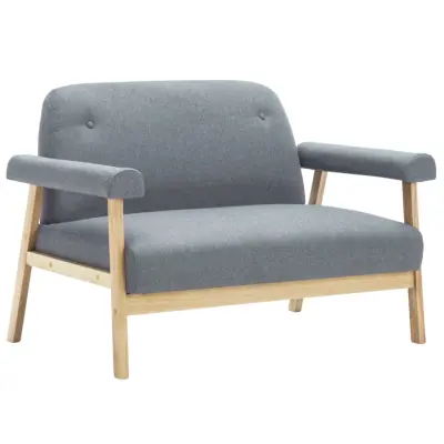 kavč - Sofa - Kanape dvosed iz blaga svetlo sive barve