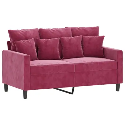Dvosed kavč - Sofa - Kanape vinsko rdeč 120 cm žamet